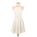 Charlotte Russe Casual Dress - Mini: Ivory Hearts Dresses - Women's Size Small
