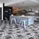 Designer Grey & White Slip Resistant Vinyl Flooring For Kitchen, Living Room & Dining Room 8M X 3M (24M²)