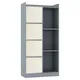 Urbn-Living Urbnliving Height 128Cm Wooden Grey 7 Cube Bookcase With Cream Drawers Tall Shelving Display Storage Unit Cabinet