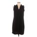 MICHAEL Michael Kors Casual Dress - Mini V-Neck Sleeveless: Black Print Dresses - Women's Size Large