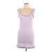 Forever 21 Casual Dress - Bodycon Scoop Neck Sleeveless: Purple Dresses - Women's Size Large