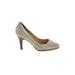 Cole Haan Heels: Slip On Stilleto Cocktail Party Ivory Shoes - Women's Size 9 1/2 - Almond Toe
