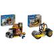 LEGO City Burger-Truck, Bauset mit Spielzeug-Auto für 5-jährige Kinder & City Straßenwalze, Baustellenfahrzeug für Kinder ab 5 Jahren, Dampfwalze-Spielzeug