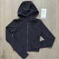 Lululemon Athletica Jackets & Coats | Lululemon Graphite Gray Mesh Cropped Hooded Define Jacket | Color: Gray | Size: 4