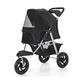 Dog Stroller 3 Wheels for Cats/Dogs Pushchair - One-Click Folding Lightweight Pram with Water Cup Holder - Large Wheels