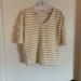 Anthropologie Tops | Anthropologie Terry Cloth Stripped Top Size Medium | Color: White/Yellow | Size: M