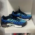 Nike Shoes | Nike Big Kids Air Max Plus (Gs) Black/Chsmois-Sky Blue 5.5sizr | Color: Black/Blue | Size: 5.5b