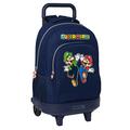 GDE Rucksack mit kompakten Rollen, ausziehbar, Super Mario, Marineblau, Estándar, Casual