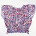 Anthropologie Tops | Anthropologie Talulah Ruffled, Smocked Crop Top - Size Small | Color: Pink/Purple | Size: S