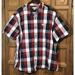 Carhartt Shirts | Carhartt Red Buffalo Plaid Shirt Men's 4xl Button Up Short Sleeve Casual Work | Color: Black/Red | Size: 4xl