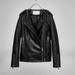 Zara Jackets & Coats | New Beautiful Zara Woman Studio Limited Edition Black Leather Biker Moto Jacket | Color: Black/Silver | Size: L