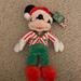 Disney Toys | Disney Mickey Mouse W/ Santa Hat Holiday Plush 2023 | Color: Green/Red | Size: Osg