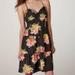 American Eagle Outfitters Dresses | American Eagle Outfitters Black Floral Button Front Racerback Midi Dress | Color: Black/Green | Size: 6