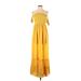 Fashion Nova Casual Dress - A-Line Off The Shoulder Sleeveless: Yellow Solid Dresses - Women's Size X-Small