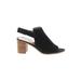 Franco Sarto Sandals: Black Print Shoes - Women's Size 8 1/2 - Open Toe