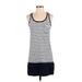 Gap Outlet Casual Dress - Shift Scoop Neck Sleeveless: Blue Stripes Dresses - Women's Size X-Small