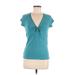 Isaac Mizrahi for Target Short Sleeve Top Teal Sweetheart Tops - Women's Size Medium