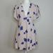 Free People Dresses | Free People Drapey Melanie Floral Dress In Pearl Size 4 | Color: Blue/Cream | Size: 4