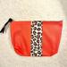 Anthropologie Accessories | (Kids) 3/$18 Red Faux Leather & Leopard Print Gold Zipper Cosmetic Bag | Color: Brown/Red | Size: Osg