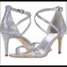 Michael Kors Shoes | Michael Kors Ava Mid Sandal In Silver Glitter Mesh- Size 9 And 9.5 $125 | Color: Silver | Size: Various