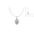 Sterling Silver (92.5% purity) God Ganesha Chain Pendant (Pendant with Chain) for Men & Women Pure Silver Lord Ganapa INCLUDING Silver Chain by Indian Collectible