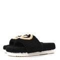 Gucci Shoes | Gucci Shearling Womens Eileen Slide Sandals 40 Black Butterscotch | Color: Black | Size: 40