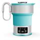 Kettles, 0.6L Portable Kettle for Travel, Collapsible Travel Kettle Bpa-Free, Mini Kettles, Foldable - 100~240V, Touch Screen Temperature Control, Led Display, Auto Shut off/Blue/18*15*20Cm elegant