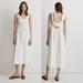 Madewell Dresses | Madewell Cutout-Back Empire Midi Dress Womens Empire Waist Shift White Sz 6 Nwt | Color: White | Size: 6