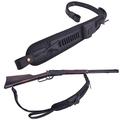 Leather Canvas Ammo Holder Rifle Sling Hunting Gun Strap for 30/30 .357 .308 .45 .45-70 .22mag 12GA (.22LR .22MAG .17HMR, Black Without Swivels)