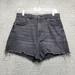 American Eagle Outfitters Shorts | American Eagle Outfitters Shorts Womens 6 Black Stretch Jean High Frayed Cut Off | Color: Black | Size: 6