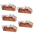 UPKOCH 5pcs Doll House Garden Fairy Garden Decor Mini House Handicraft Doll House Accessories Mini Plant Accessories Plant Decorations for Pots Household Decor Miniature Clay Flower Resin