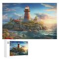 Coastal Lighthouses Wooden Jigsaw Puzzles 1000 Pieces Jigsaw Puzzle Family Activity Jigsaw Puzzles Educational Games for Adults And Kids Age 12 Years Up （75×50cm）