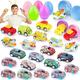KOPHINYE 24 Easter Eggs Filled with Cars and Planes, Colourful Easter Eggs Filled with Toys for Easter Egg Hunts, Easter Party Favors Easter Basket Stuffers Mini Vehicle Toys for Kids