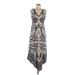 INC International Concepts Casual Dress: Gray Snake Print Dresses - Women's Size Large