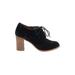 Steve Madden Mule/Clog: Oxford Chunky Heel Boho Chic Black Solid Shoes - Women's Size 8 - Round Toe
