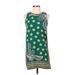 Trafaluc by Zara Casual Dress - Mini Crew Neck Sleeveless: Green Print Dresses - Women's Size X-Small