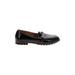 Cool Melon Flats: Slip-on Chunky Heel Classic Black Solid Shoes - Women's Size 9 - Almond Toe