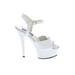 Funtasma Heels: White Solid Shoes - Women's Size 6 - Open Toe