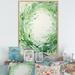 Design Art Verdant Wreaths Whirl - Wreath Wall Decor Metal in Green | 32 H x 16 W x 1 D in | Wayfair FL122645-16-32-MA