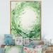 Design Art Verdant Wreaths Whirl - Wreath Wall Decor Plastic in Green | 44 H x 34 W x 1.5 D in | Wayfair FL122645-34-44-GD