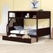 Twin over Full Bunk Bed with Storage Staircase, Shelf, and Drawers - Maximized Storage