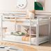 Pine Wood Twin over Twin Low Floor Bunk Bed - Sturdy Wood Bunk Bed, Safety Design for Kids, Easy Assembly