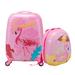 2 PCS Kid's Animal Patterns Suitcase Luggage Set 16'' Carry on Hardside Spinner Toddler Travel Rolling Luggage Girls Boys, Pink