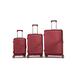 Camp Trunks PC Luggage Sets 3 Piece Password Box for Short Trips and Long, Trolley Case Luggage Expandable Suitcase, WINE RED