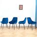 Modern Blue Velvet Dining Chairs , Chairs Side Chair with Black Legs for Home Furniture Living Room Kitchen Dinning room