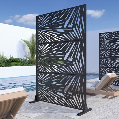 Outdoor Privacy Screen Metal Privacy Screen Panel Free Standing - 72*47