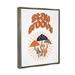 Stupell Industries Stay Groovy Mushrooms Framed On Canvas by Martina Pavlova Print Canvas in Orange | 21 H x 17 W x 1.7 D in | Wayfair