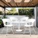 George Oliver Krustyo Outdoor Patio Dining Armchair Plastic/Resin in White | 30.31 H x 22.83 W x 20.87 D in | Wayfair