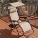 Arlmont & Co. Sisira Folding Zero Gravity Chair in Brown | 49 H x 34 W x 27 D in | Wayfair A22196198B4D4D38A90AAB125896C477