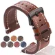 Genuine Leather Watch Band Available in 7 Colors Unisex Sizes 18 20 22 24mm Strap Smart Watches